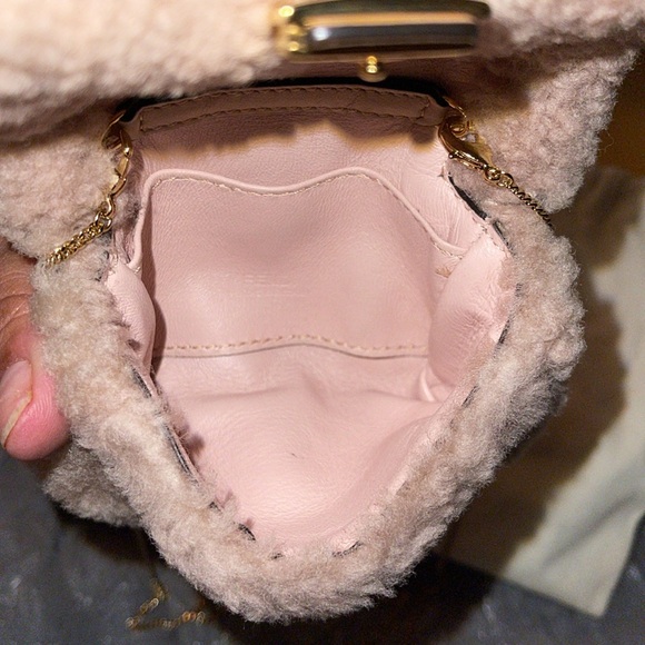 Preloved Fendi Nano baguette shearling leather charm crossbody - Picture 9 of 10